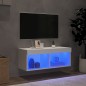 vidaXL TV-Schrank mit LED-Leuchten Weiß 80x30x30 cm vidaXL TV-Schrank mit LED-Leuchten Weiß 80x30x30 cm