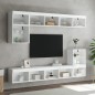 vidaXL TV-Schrank mit LED-Leuchten Weiß 80x30x30 cm vidaXL TV-Schrank mit LED-Leuchten Weiß 80x30x30 cm