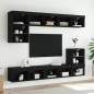 vidaXL TV-Schrank mit LED-Leuchten Schwarz 80x30x30 cm vidaXL TV-Schrank mit LED-Leuchten Schwarz 80x30x30 cm
