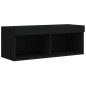 vidaXL TV-Schrank mit LED-Leuchten Schwarz 80x30x30 cm vidaXL TV-Schrank mit LED-Leuchten Schwarz 80x30x30 cm