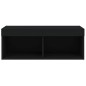 vidaXL TV-Schrank mit LED-Leuchten Schwarz 80x30x30 cm vidaXL TV-Schrank mit LED-Leuchten Schwarz 80x30x30 cm