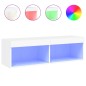 vidaXL TV-Schrank mit LED-Leuchten Weiß 100x30x30 cm vidaXL TV-Schrank mit LED-Leuchten Weiß 100x30x30 cm