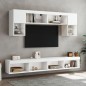 vidaXL TV-Schrank mit LED-Leuchten Weiß 100x30x30 cm vidaXL TV-Schrank mit LED-Leuchten Weiß 100x30x30 cm