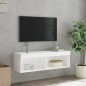 vidaXL TV-Schrank mit LED-Leuchten Weiß 100x30x30 cm vidaXL TV-Schrank mit LED-Leuchten Weiß 100x30x30 cm