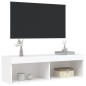 vidaXL TV-Schrank mit LED-Leuchten Weiß 100x30x30 cm vidaXL TV-Schrank mit LED-Leuchten Weiß 100x30x30 cm