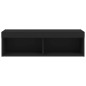 vidaXL TV-Schrank mit LED-Leuchten Schwarz 100x30x30 cm
