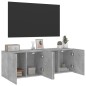 vidaXL TV-Wandschränke 2 Stk. Betongrau 60x30x41 cm vidaXL TV-Wandschränke 2 Stk. Betongrau 60x30x41 cm