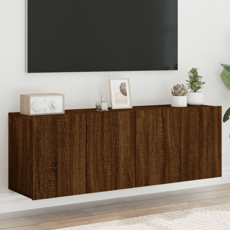 vidaXL TV-Wandschränke 2 Stk. Braun Eichen-Optik 60x30x41 cm vidaXL TV-Wandschränke 2 Stk. Braun Eichen-Optik 60x30x41 cm