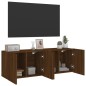 vidaXL TV-Wandschränke 2 Stk. Braun Eichen-Optik 60x30x41 cm vidaXL TV-Wandschränke 2 Stk. Braun Eichen-Optik 60x30x41 cm