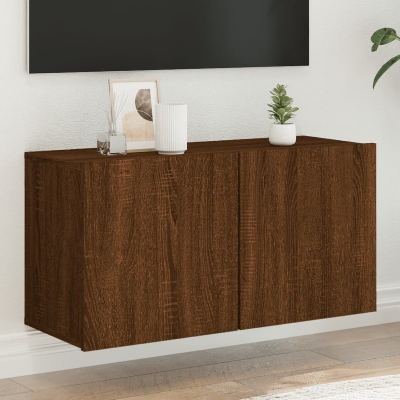 vidaXL TV-Wandschrank Braun Eichen-Optik 80x30x41 cm vidaXL TV-Wandschrank Braun Eichen-Optik 80x30x41 cm