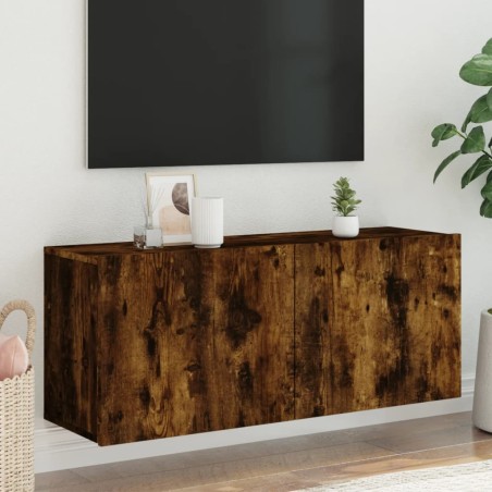 vidaXL TV-Wandschrank Räuchereiche 100x30x41 cm