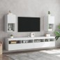 vidaXL TV-Schrank mit LED-Leuchten Weiß 30,5x30x60 cm vidaXL TV-Schrank mit LED-Leuchten Weiß 30,5x30x60 cm