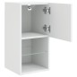 vidaXL TV-Schrank mit LED-Leuchten Weiß 30,5x30x60 cm vidaXL TV-Schrank mit LED-Leuchten Weiß 30,5x30x60 cm