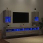 vidaXL TV-Schränke mit LED-Leuchten 2 Stk. Grau Sonoma 30,5x30x60 cm vidaXL TV-Schränke mit LED-Leuchten 2 Stk. Grau Sonoma 30,5x30x60 cm