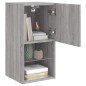 vidaXL TV-Schränke mit LED-Leuchten 2 Stk. Grau Sonoma 30,5x30x60 cm vidaXL TV-Schränke mit LED-Leuchten 2 Stk. Grau Sonoma 30,5x30x60 cm
