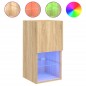 vidaXL TV-Schrank mit LED-Leuchten Sonoma-Eiche 30,5x30x60 cm vidaXL TV-Schrank mit LED-Leuchten Sonoma-Eiche 30,5x30x60 cm