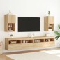 vidaXL TV-Schrank mit LED-Leuchten Sonoma-Eiche 30,5x30x60 cm vidaXL TV-Schrank mit LED-Leuchten Sonoma-Eiche 30,5x30x60 cm
