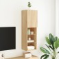 vidaXL TV-Schrank mit LED-Leuchten Sonoma-Eiche 30,5x30x102 cm vidaXL TV-Schrank mit LED-Leuchten Sonoma-Eiche 30,5x30x102 cm
