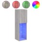 vidaXL TV-Schrank mit LED-Leuchten Grau Sonoma 30,5x30x102 cm vidaXL TV-Schrank mit LED-Leuchten Grau Sonoma 30,5x30x102 cm