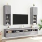 vidaXL TV-Schrank mit LED-Leuchten Grau Sonoma 30,5x30x102 cm vidaXL TV-Schrank mit LED-Leuchten Grau Sonoma 30,5x30x102 cm