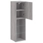 vidaXL TV-Schrank mit LED-Leuchten Grau Sonoma 30,5x30x102 cm vidaXL TV-Schrank mit LED-Leuchten Grau Sonoma 30,5x30x102 cm