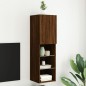 vidaXL TV-Schrank mit LED-Leuchten Braun Eichen-Optik 30,5x30x102 cm vidaXL TV-Schrank mit LED-Leuchten Braun Eichen-Optik 30,5x30x102 cm