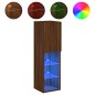 vidaXL TV-Schrank mit LED-Leuchten Braun Eichen-Optik 30,5x30x102 cm vidaXL TV-Schrank mit LED-Leuchten Braun Eichen-Optik 30,5x30x102 cm