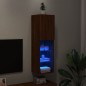 vidaXL TV-Schrank mit LED-Leuchten Braun Eichen-Optik 30,5x30x102 cm vidaXL TV-Schrank mit LED-Leuchten Braun Eichen-Optik 30,5x30x102 cm