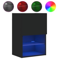 vidaXL TV-Schrank mit LED-Leuchten Schwarz 40,5x30x60 cm