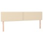 vidaXL Boxspringbett mit Matratze & LED Creme 200x200 cm Stoff vidaXL Boxspringbett mit Matratze & LED Creme 200x200 cm Stoff