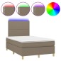 vidaXL Boxspringbett mit Matratze & LED Taupe 120x200 cm Stoff vidaXL Boxspringbett mit Matratze & LED Taupe 120x200 cm Stoff