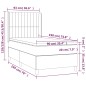vidaXL Boxspringbett mit Matratze Dunkelbraun 90x190 cm Stoff vidaXL Boxspringbett mit Matratze Dunkelbraun 90x190 cm Stoff