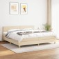 vidaXL Boxspringbett mit Matratze Creme 200x200 cm Stoff vidaXL Boxspringbett mit Matratze Creme 200x200 cm Stoff