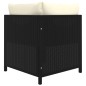 5-tlg. Garten-Lounge-Set mit Kissen Poly Rattan Schwarz 5-tlg. Garten-Lounge-Set mit Kissen Poly Rattan Schwarz