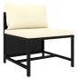 5-tlg. Garten-Lounge-Set mit Kissen Poly Rattan Schwarz 5-tlg. Garten-Lounge-Set mit Kissen Poly Rattan Schwarz