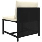 5-tlg. Garten-Lounge-Set mit Kissen Poly Rattan Schwarz 5-tlg. Garten-Lounge-Set mit Kissen Poly Rattan Schwarz