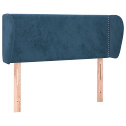 vidaXL Kopfteil mit Ohren Dunkelblau 93x23x78/88 cm Samt