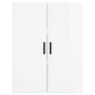 vidaXL Highboard Hochglanz-Weiß 69,5x34x180 cm Holzwerkstoff vidaXL Highboard Hochglanz-Weiß 69,5x34x180 cm Holzwerkstoff