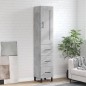 vidaXL Highboard Betongrau 34,5x34x180 cm Holzwerkstoff vidaXL Highboard Betongrau 34,5x34x180 cm Holzwerkstoff