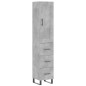 vidaXL Highboard Betongrau 34,5x34x180 cm Holzwerkstoff vidaXL Highboard Betongrau 34,5x34x180 cm Holzwerkstoff