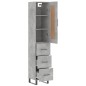 vidaXL Highboard Betongrau 34,5x34x180 cm Holzwerkstoff vidaXL Highboard Betongrau 34,5x34x180 cm Holzwerkstoff