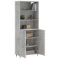 vidaXL Highboard Betongrau 69,5x34x180 cm Holzwerkstoff vidaXL Highboard Betongrau 69,5x34x180 cm Holzwerkstoff