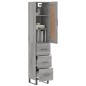 vidaXL Highboard Grau Sonoma 34,5x34x180 cm Holzwerkstoff vidaXL Highboard Grau Sonoma 34,5x34x180 cm Holzwerkstoff