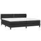vidaXL Boxspringbett mit Matratze Schwarz 200x200 cm Kunstleder