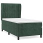 vidaXL Boxspringbett mit Matratze Dunkelgrün 90x190 cm Samt vidaXL Boxspringbett mit Matratze Dunkelgrün 90x190 cm Samt