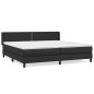 vidaXL Boxspringbett mit Matratze Schwarz 200x200 cm Kunstleder vidaXL Boxspringbett mit Matratze Schwarz 200x200 cm Kunstleder