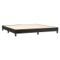vidaXL Boxspringbett mit Matratze Schwarz 200x200 cm Kunstleder vidaXL Boxspringbett mit Matratze Schwarz 200x200 cm Kunstleder