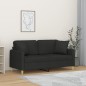 vidaXL 2-Sitzer-Sofa mit Zierkissen Schwarz 140 cm Stoff vidaXL 2-Sitzer-Sofa mit Zierkissen Schwarz 140 cm Stoff