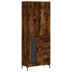 vidaXL Highboard Räuchereiche 69,5x34x180 cm Holzwerkstoff