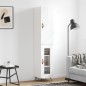 Highboard Hochglanz-Weiß 34,5x34x180 cm Holzwerkstoff Highboard Hochglanz-Weiß 34,5x34x180 cm Holzwerkstoff